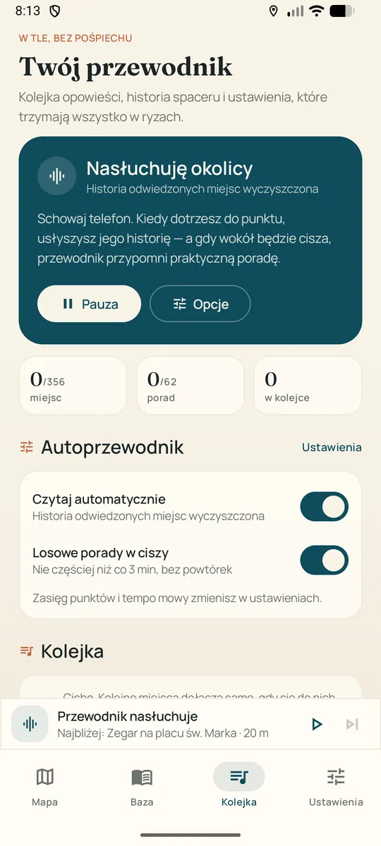 Ekran kolejki opowieści