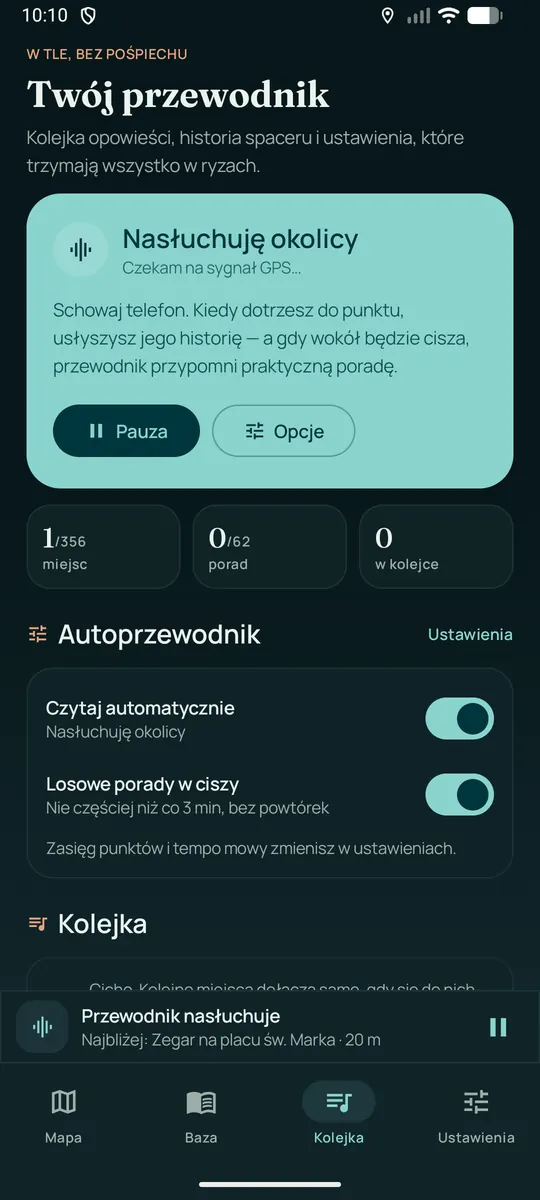 Kolejka opowieści w motywie nocnym